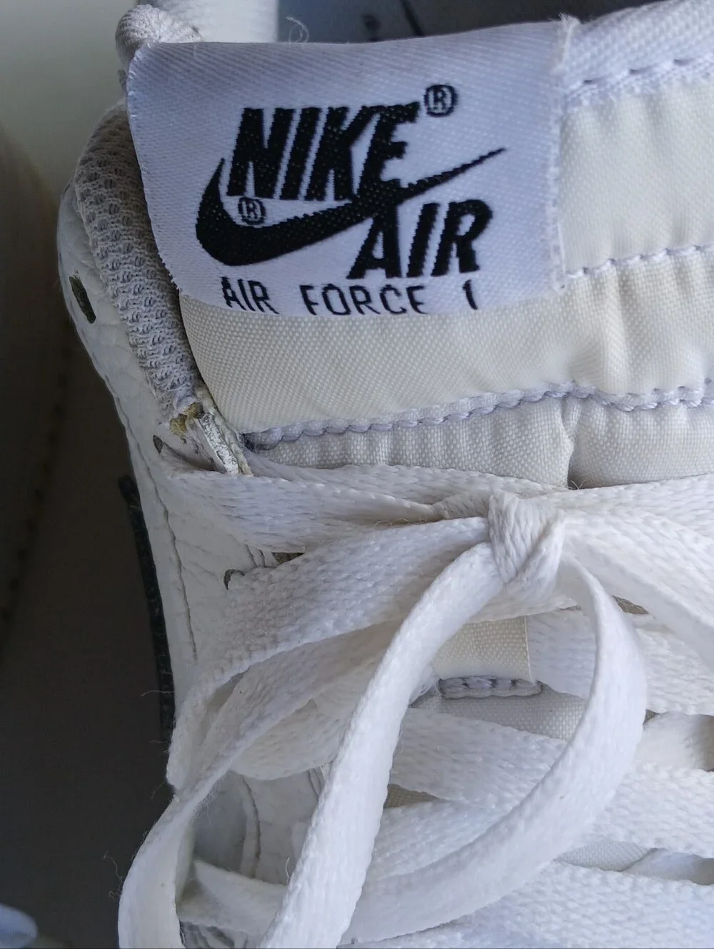 Size 14 Nike Men’s White and Black Low-Top Air Force 1 Sneakers